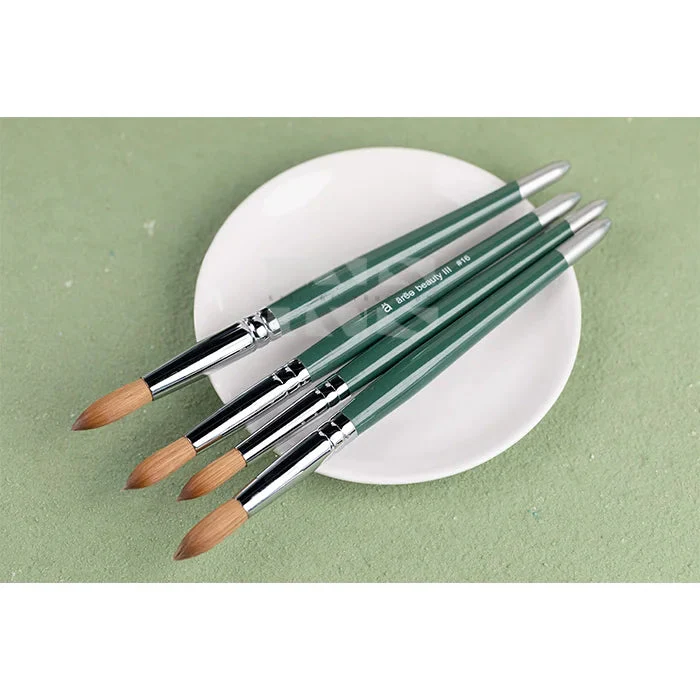 AREE Beauty 100% - Kolinsky Brush Emerald Wood #18 (Buy5get1) - Image 2