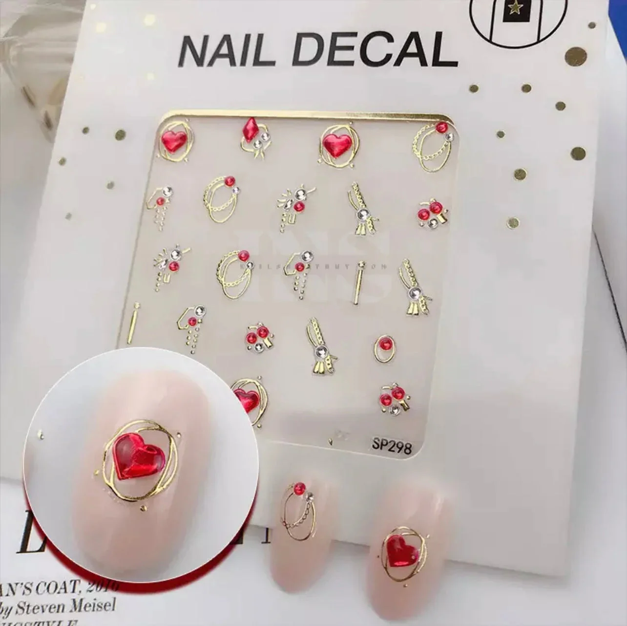 Design Nail Sticker 3D Art - SP298