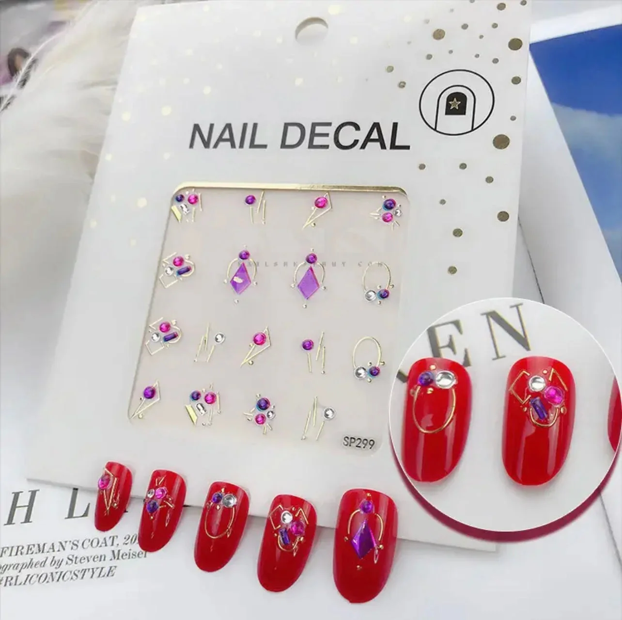 Design Nail Sticker 3D Art - SP299