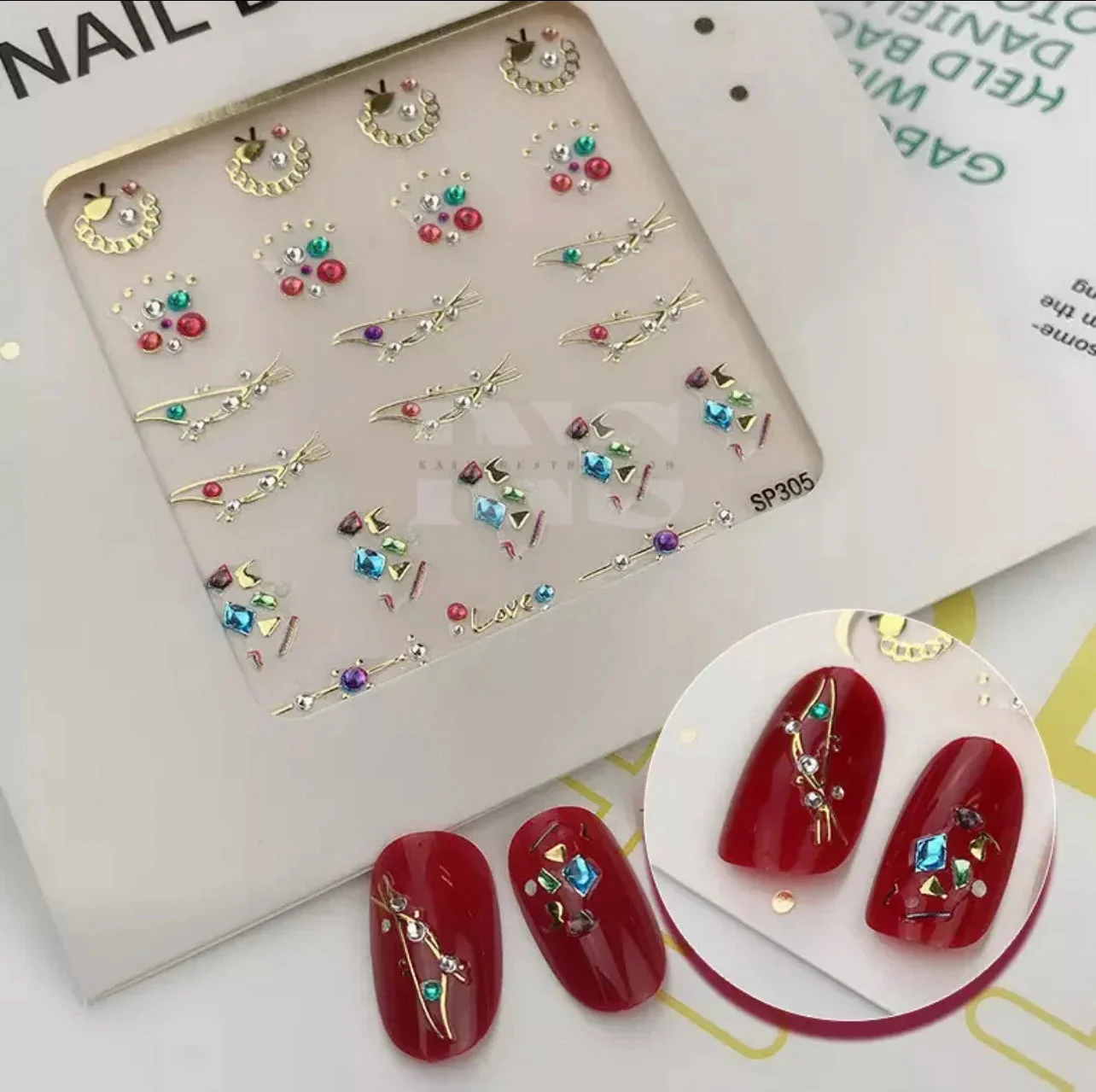 Design Nail Sticker 3D Art - SP305