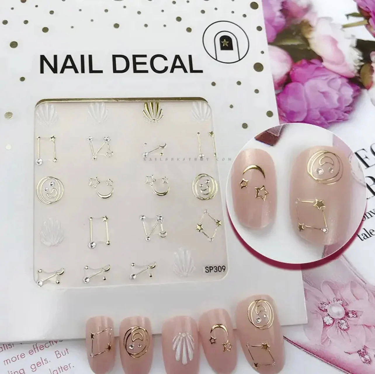 Design Nail Sticker 3D Art - SP309