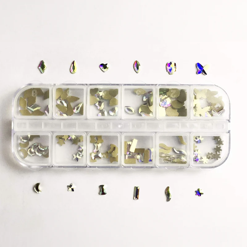 Diamond Rhinestone Iridescent 12 Shape (120pcs)