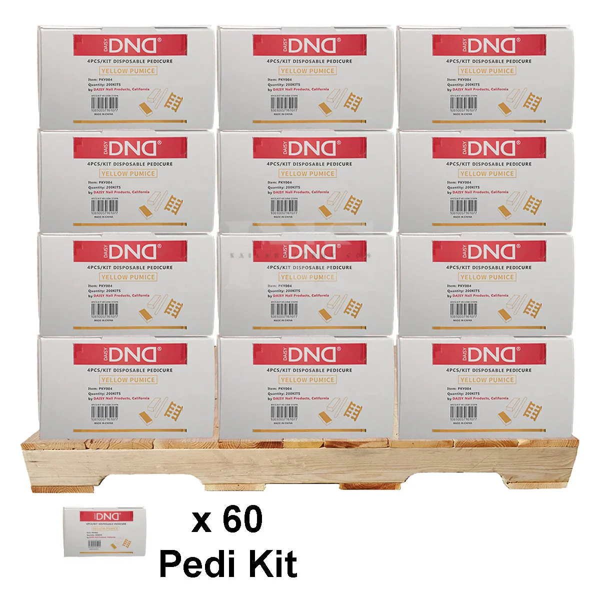 DND Disposable Pedicure Kit 4in1 200/Box - 60/Case per PALLET (W1) - Image 4