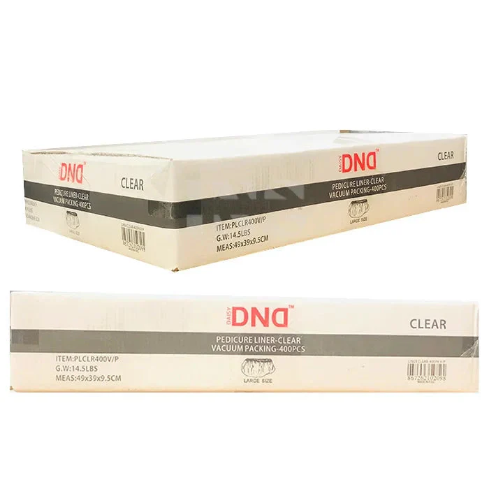 DND Disposable Pedicure Liner Clear 400/Box - 108/Pallet (W2) - Image 3