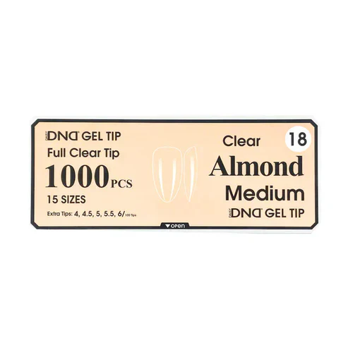 DND Gel Clear Almond Tips 1000pcs/Box - Image 2
