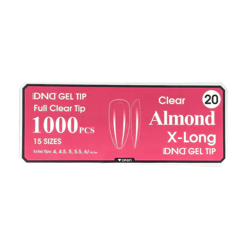 DND Gel Clear Almond Tips 1000pcs/Box - Image 4