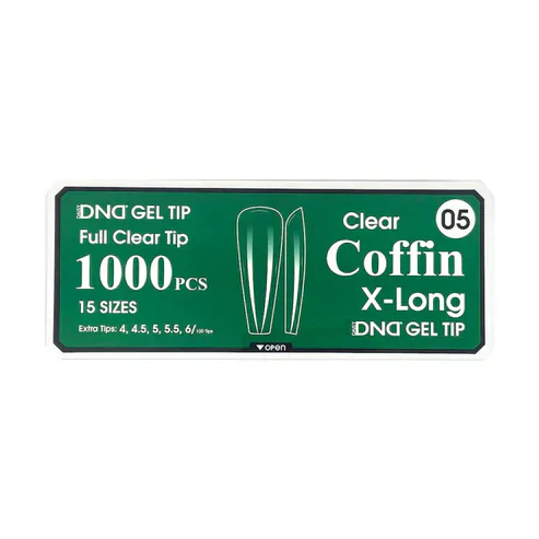 DND Gel Clear Coffin Tips 1000pcs/Box - Image 4