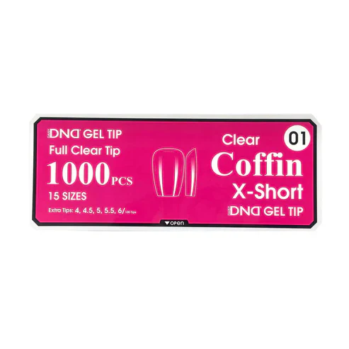 DND Gel Clear Coffin Tips 1000pcs/Box - Image 5