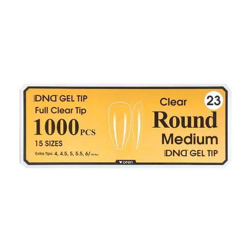 DND Gel Clear Round Tips 1000pcs/Box - Image 2