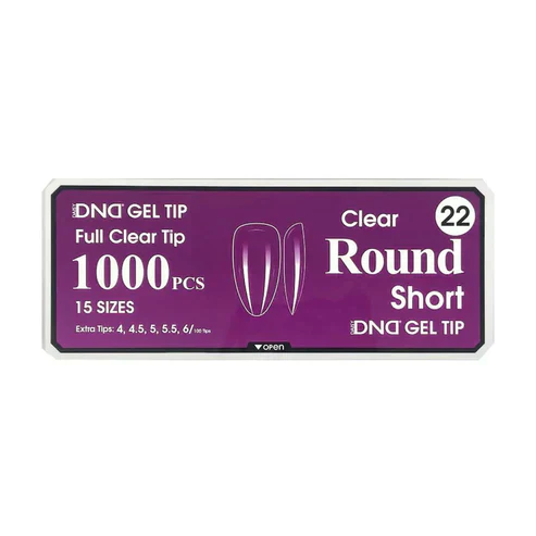 DND Gel Clear Round Tips 1000pcs/Box - Image 3