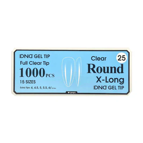 DND Gel Clear Round Tips 1000pcs/Box - Image 4