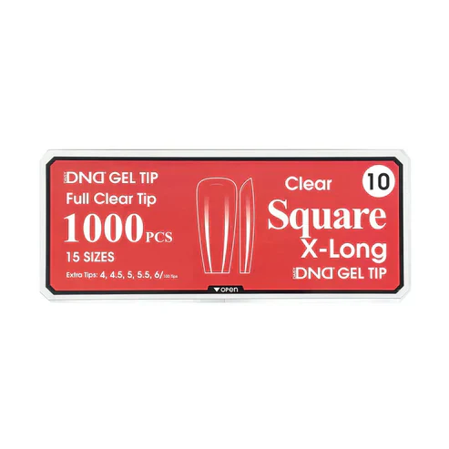 DND Gel Clear Square Tips 1000pcs/Box - Image 4