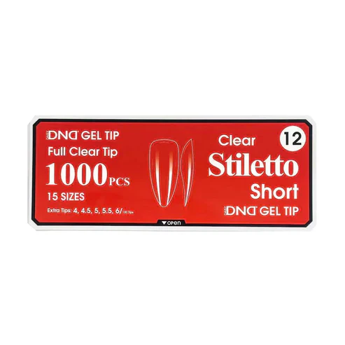 DND Gel Clear Stilleto Tips 1000pcs/Box - Image 2
