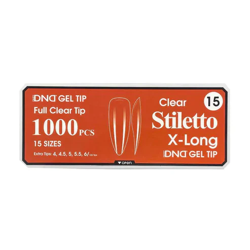 DND Gel Clear Stilleto Tips 1000pcs/Box - Image 3