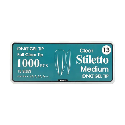 DND Gel Clear Stilleto Tips 1000pcs/Box - Image 4