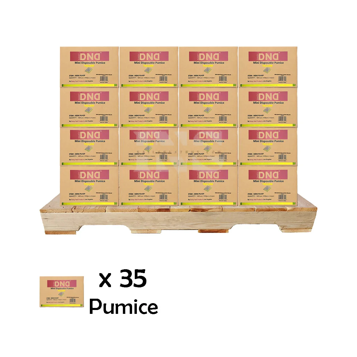 DND Mini Pumice Yellow 1600/Case - 35/Case per PALLET (W2)