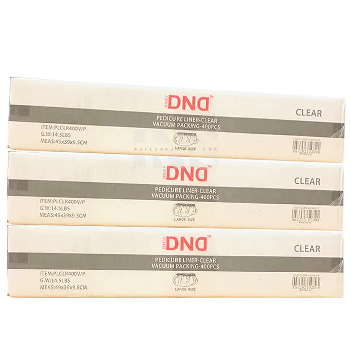 DND Disposable Pedicure Liner Clear 400/Box - Image 4