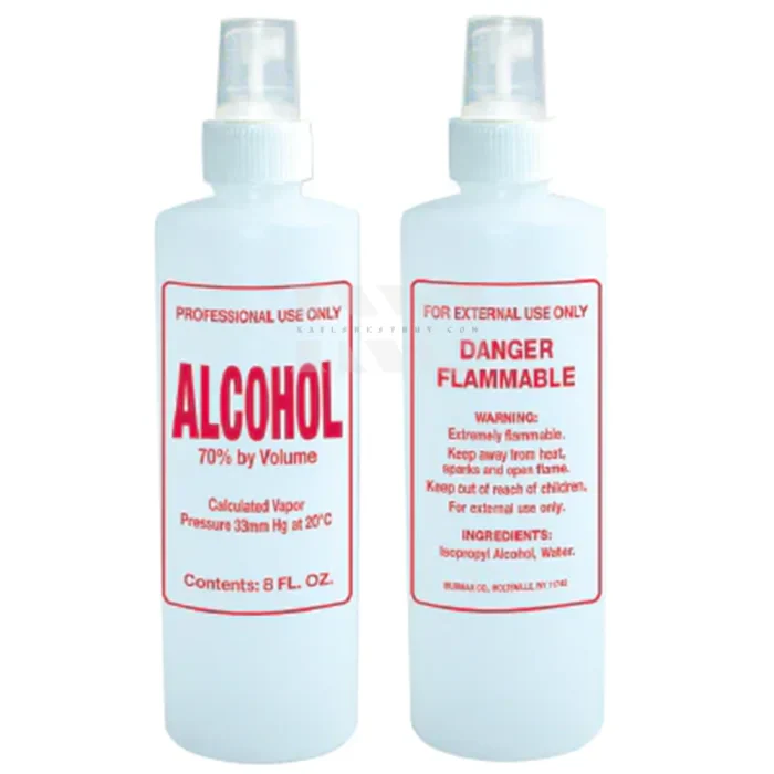 Empty Plastic Alcohol Spray Top Bottle - 8 oz