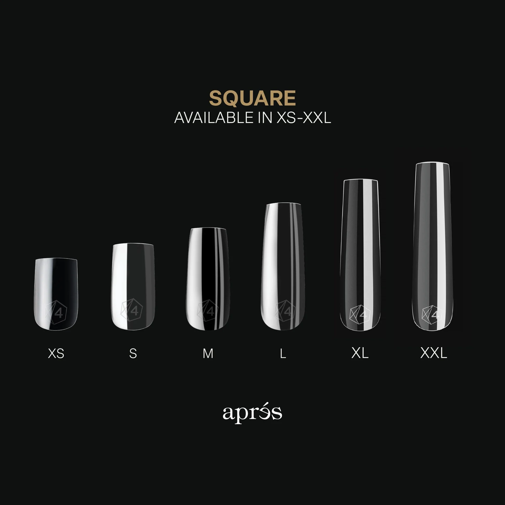 APRES Gel-X Natural Square Tips 600pcs/Box - Image 4