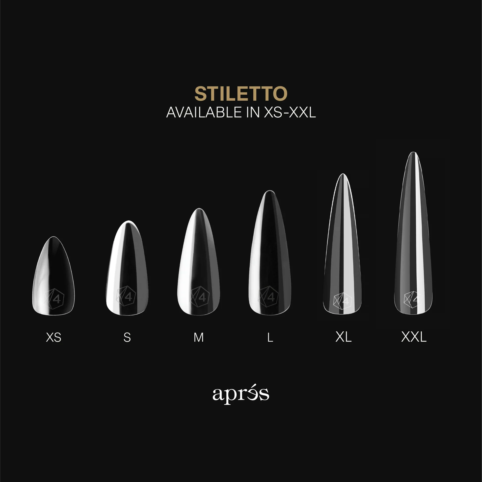 APRES Gel-X Natural Stiletto Tips 600pcs/Box - Image 4