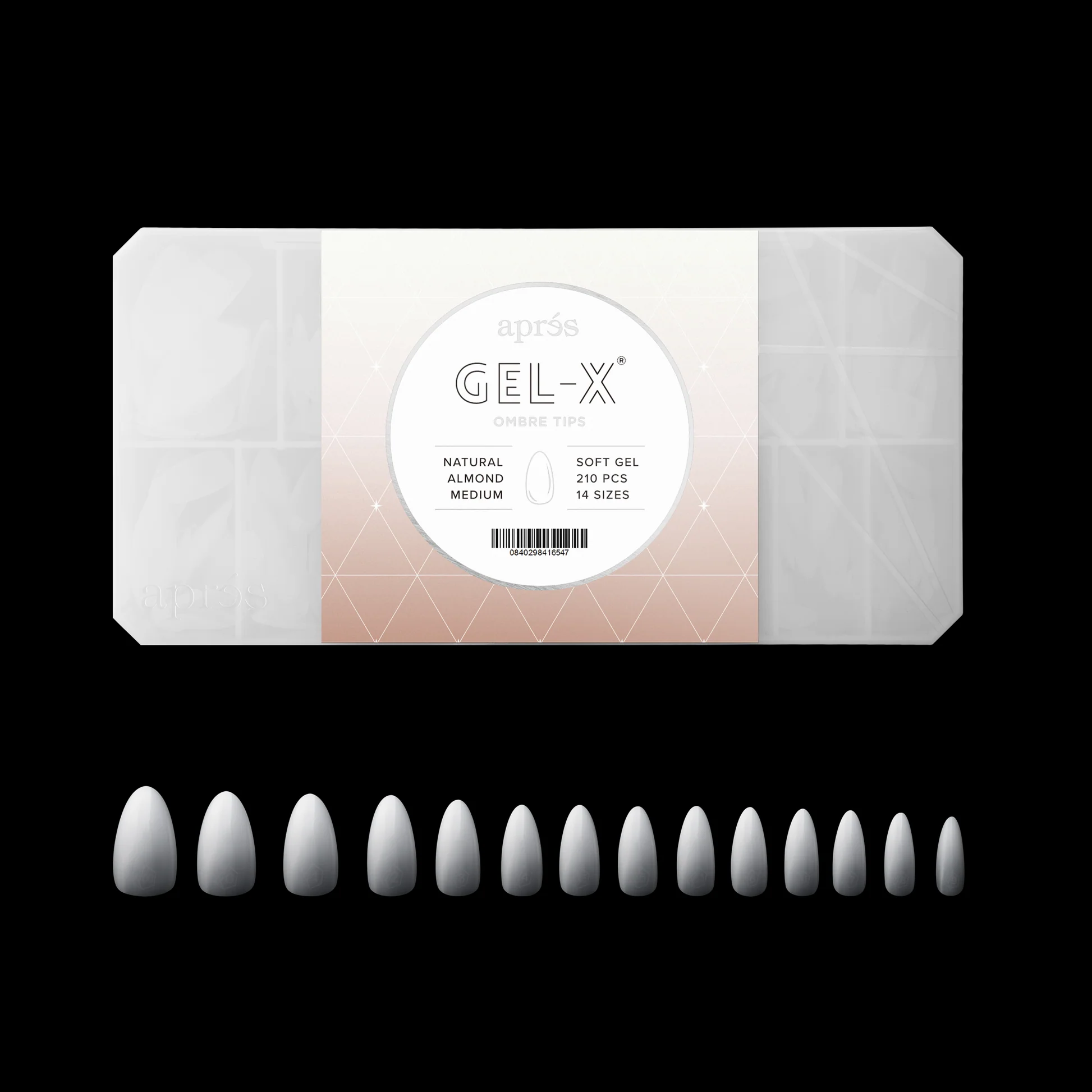 APRES Gel-X Ombre Natural Almond Medium 14 sizes - Image 2