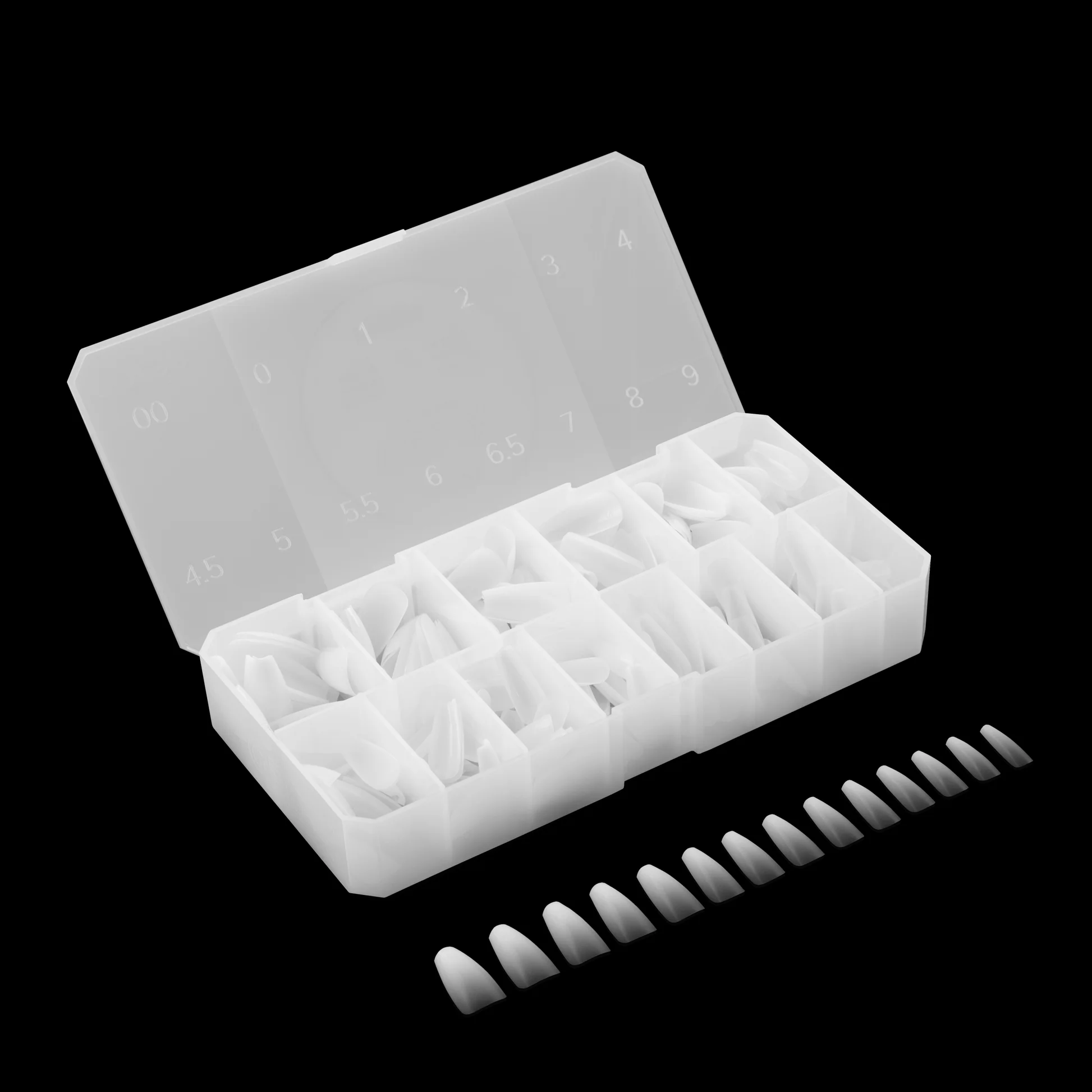 APRES Gel-X Ombre Natural Coffin Medium 14 sizes - Image 3