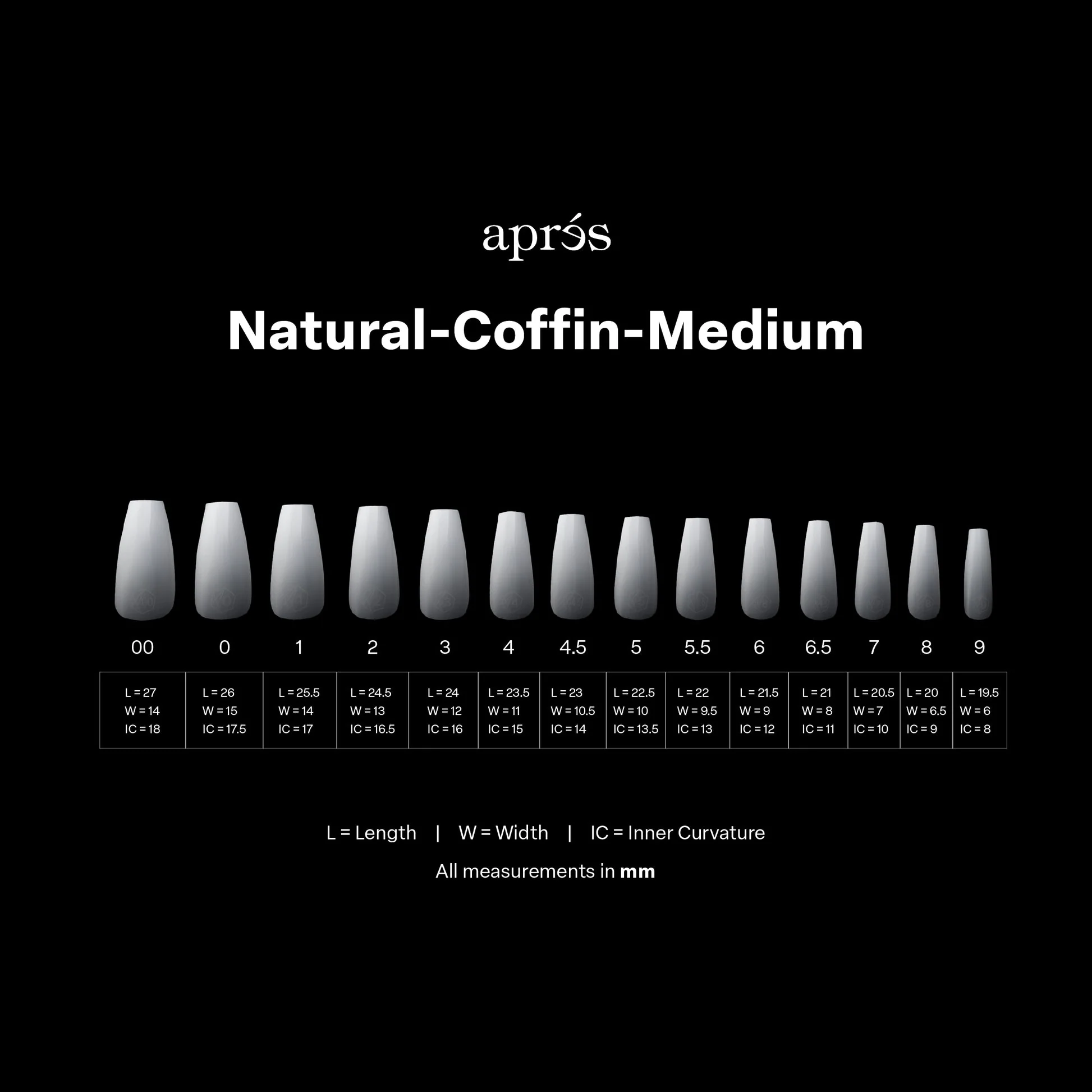 APRES Gel-X Ombre Natural Coffin Medium 14 sizes - Image 4