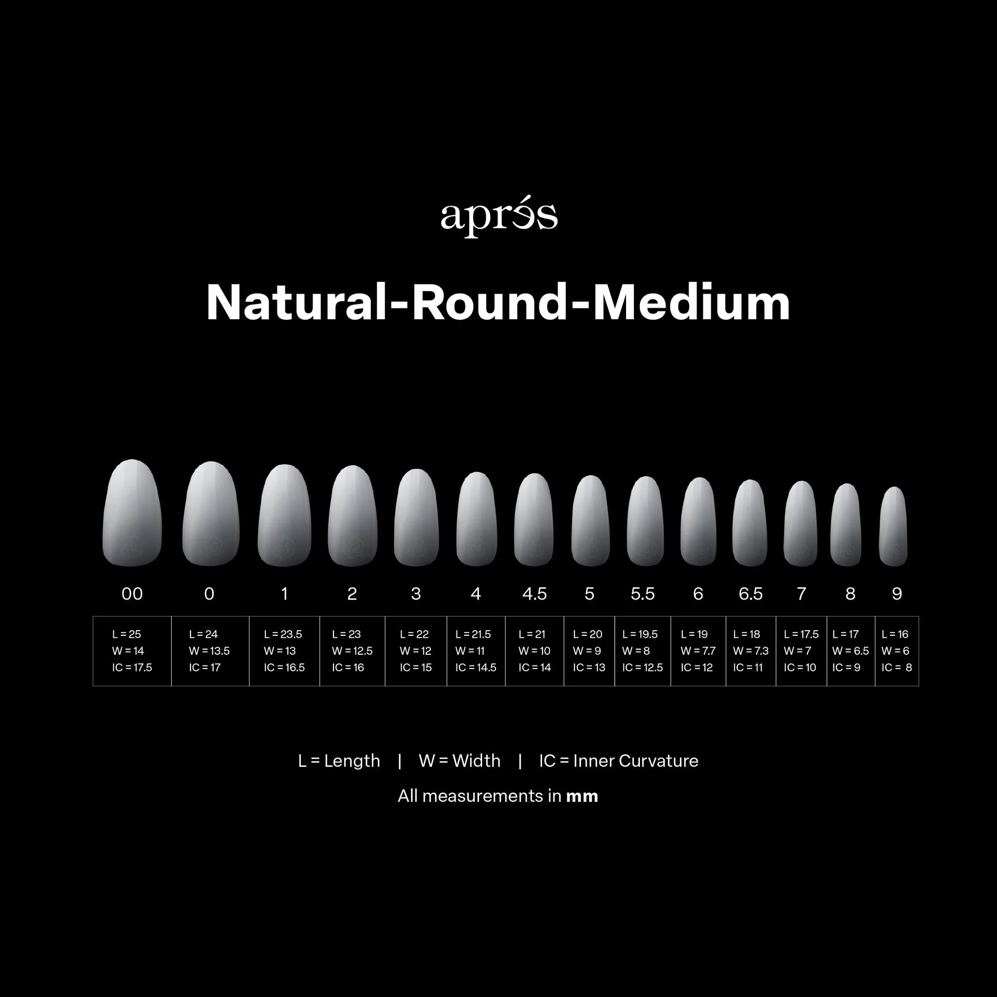 APRES Gel-X Ombre Natural Round Medium 14 sizes - Image 4