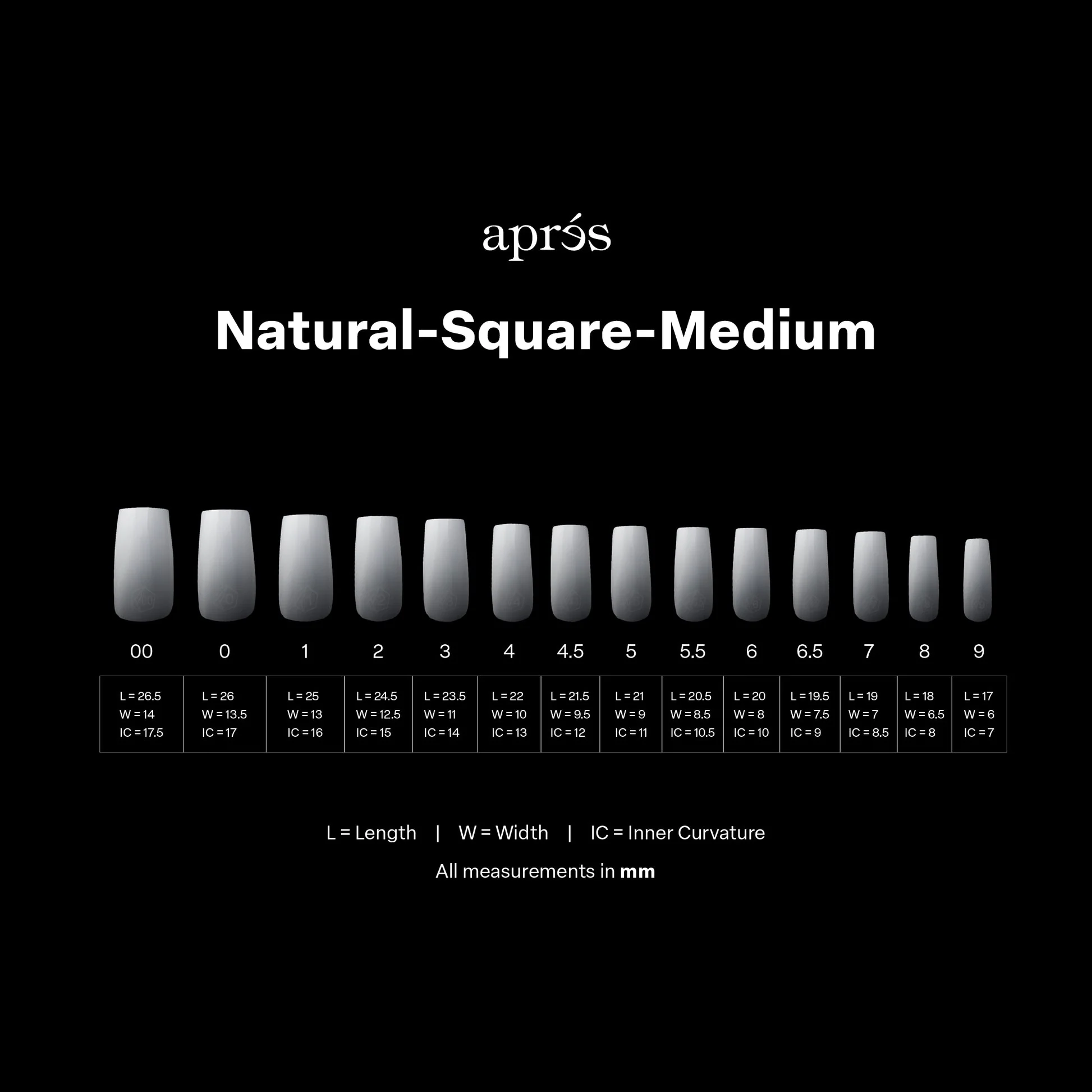 APRES Gel-X Ombre Natural Square Medium 14 sizes - Image 4