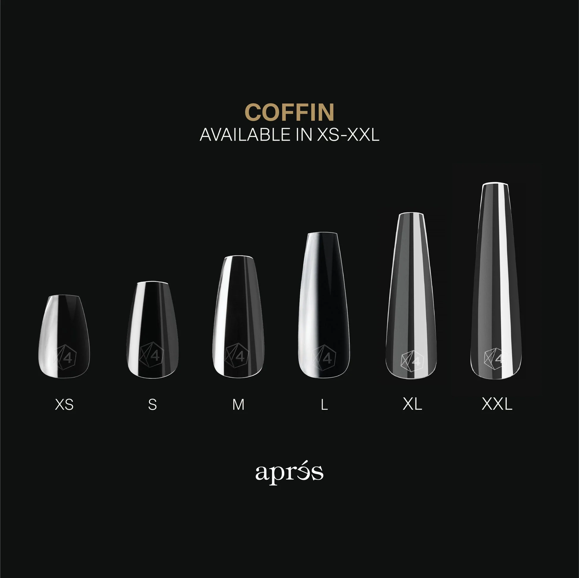 APRES Gel-X Sculpted Coffin Tips 600pcs/Box - Image 4