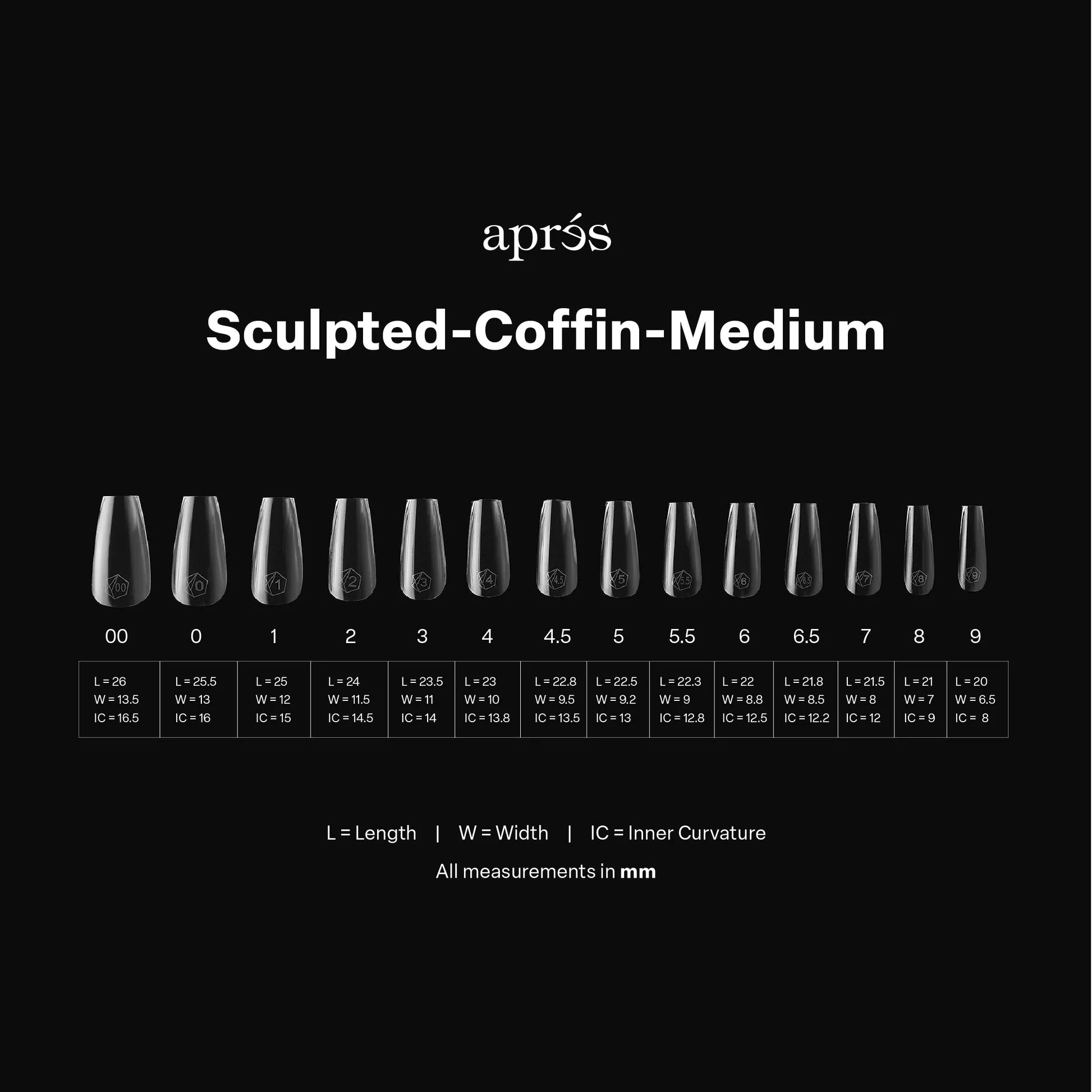 APRES Gel-X Sculpted Coffin Tips 600pcs/Box - Image 7