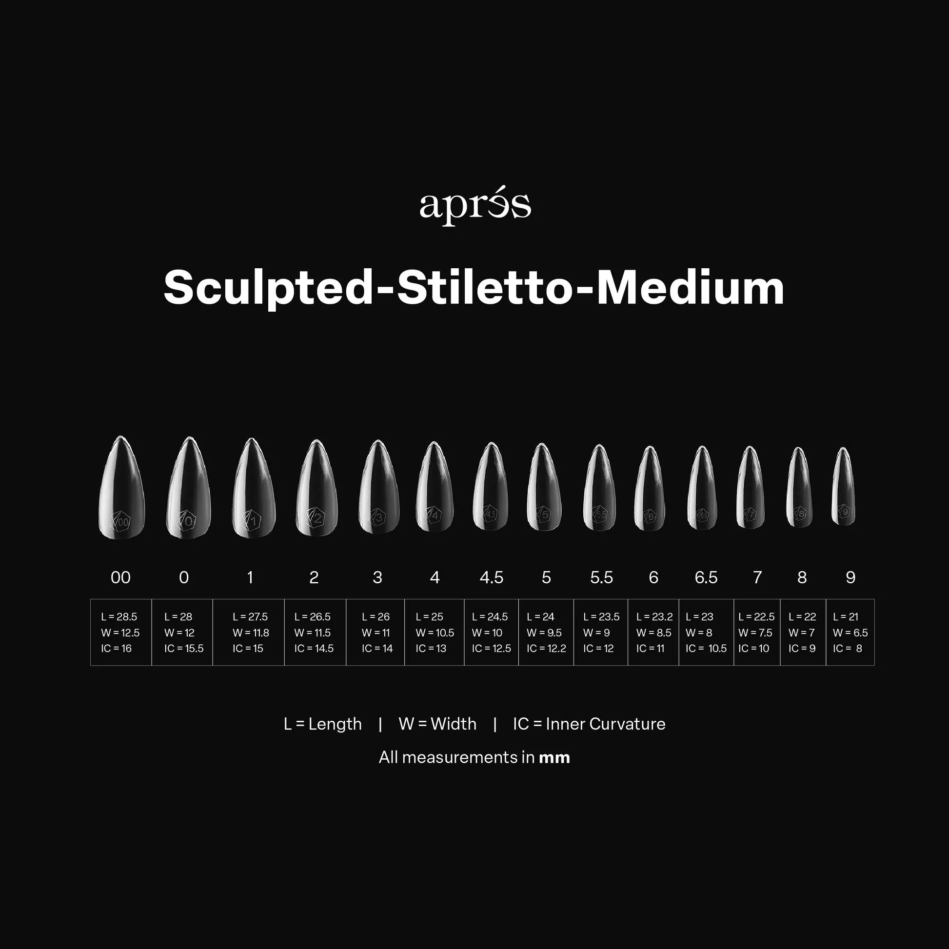 APRES Gel-X Sculpted Stiletto Tips 600pcs/Box - Image 5