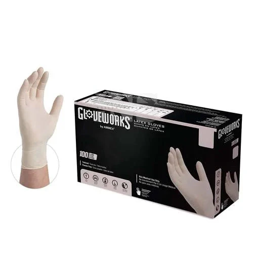 GLOVEWORKS Latex Gloves Large SINGLE