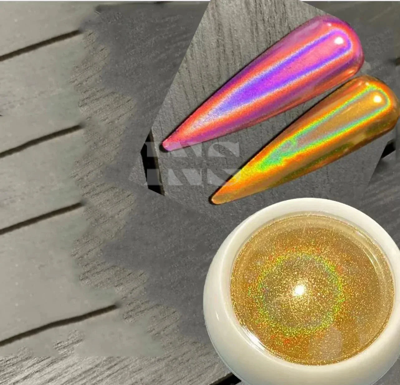 Holographic Chrome Gold Powder