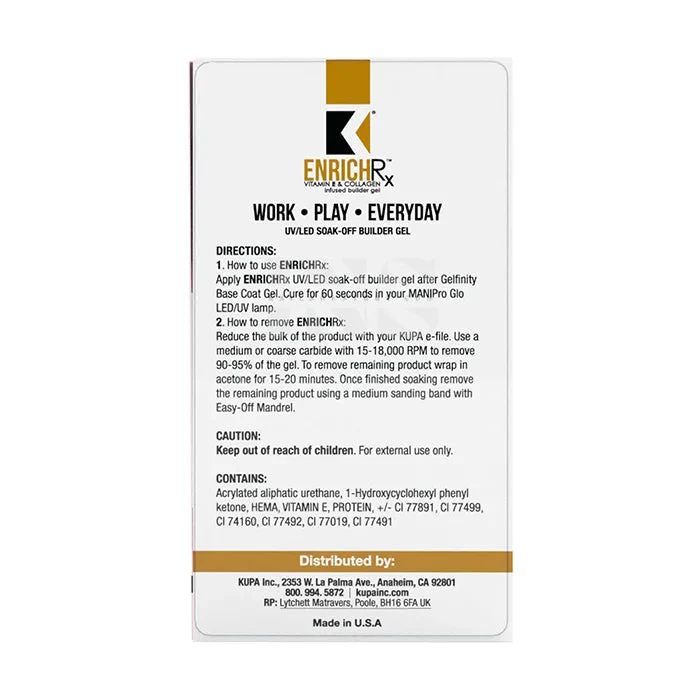 KUPA Gelfinity EnrichRx Builder Gel - Ultra Clear - 0.57 oz - Image 2