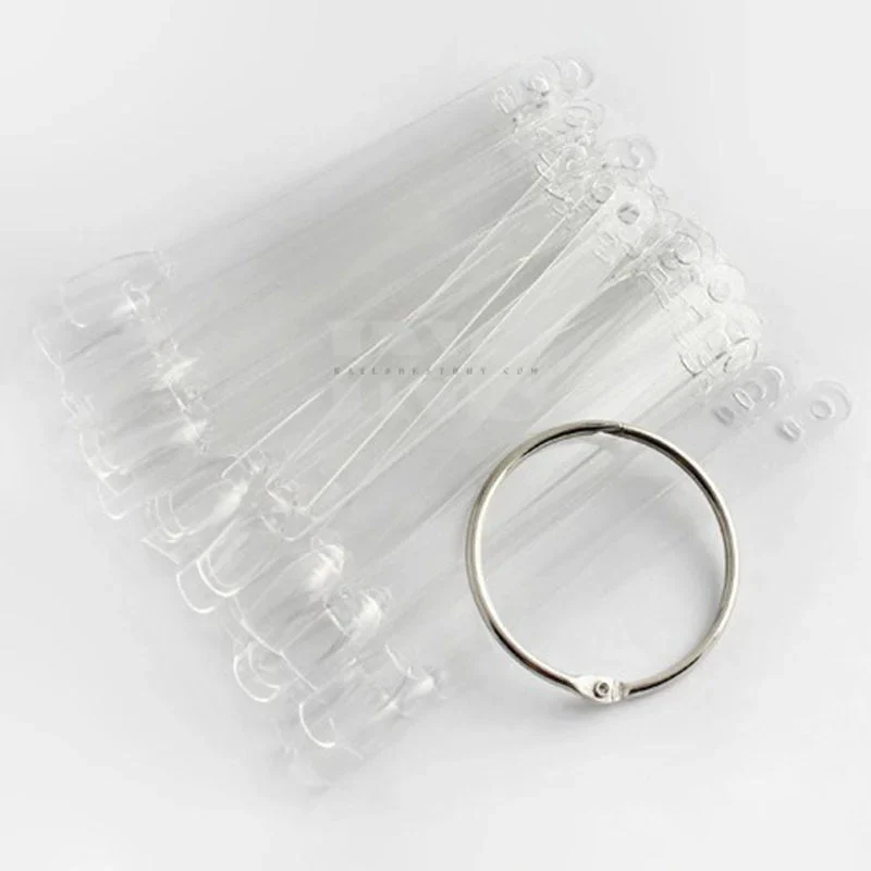 Nail Tip Clear Polish Display w/ Ring (50 pcs)
