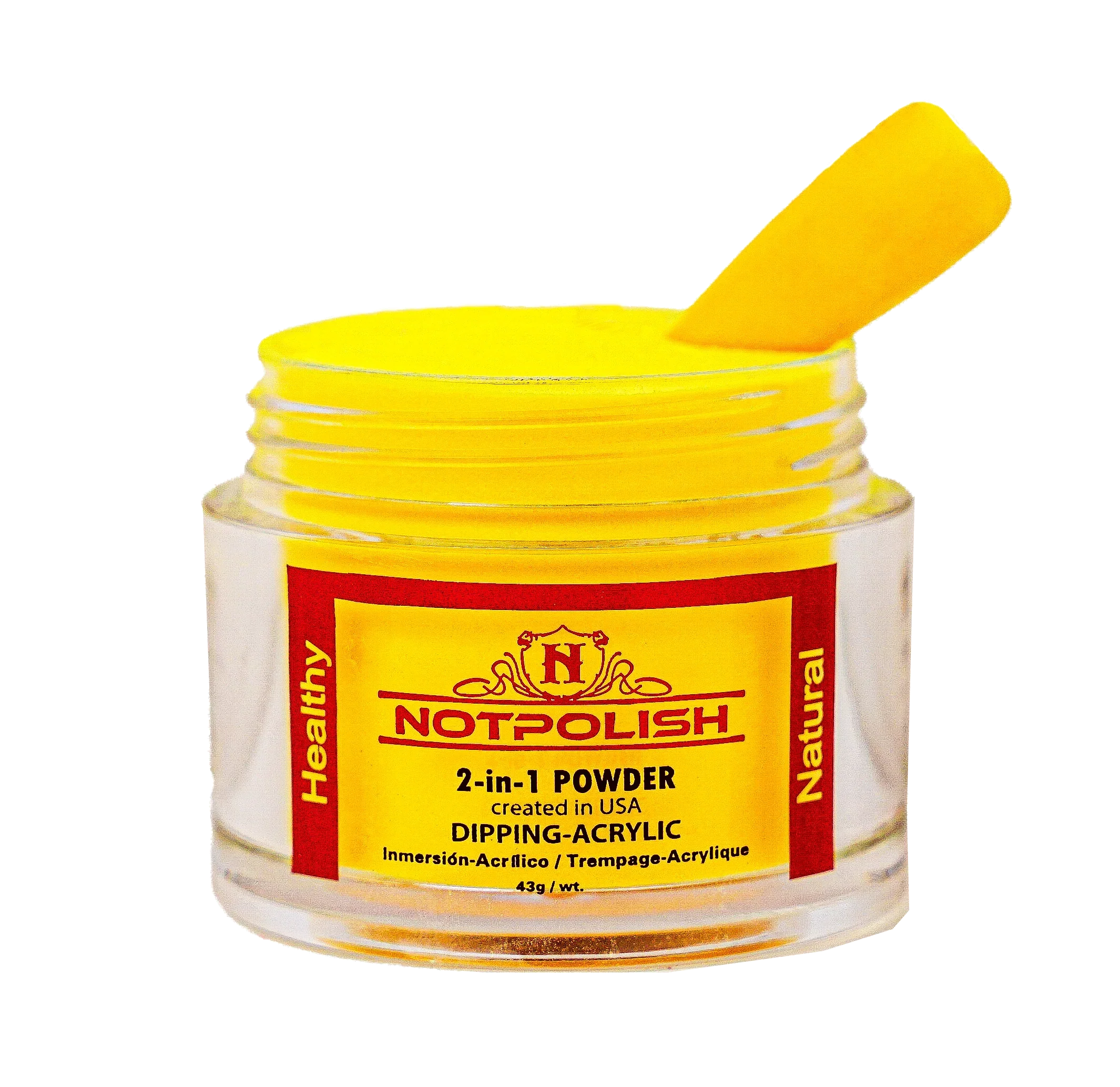 NOTPOLISH 2 in 1 Powder - M104 Yellow Mamba - 2 oz - Image 2