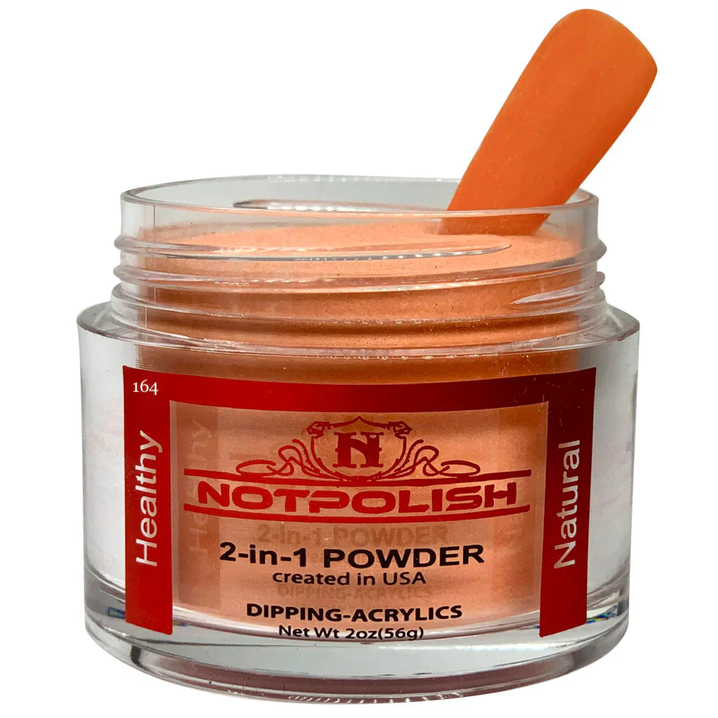 NOTPOLISH 2 in 1 Powder - OG164 Dark Orange - 2 oz - Image 2
