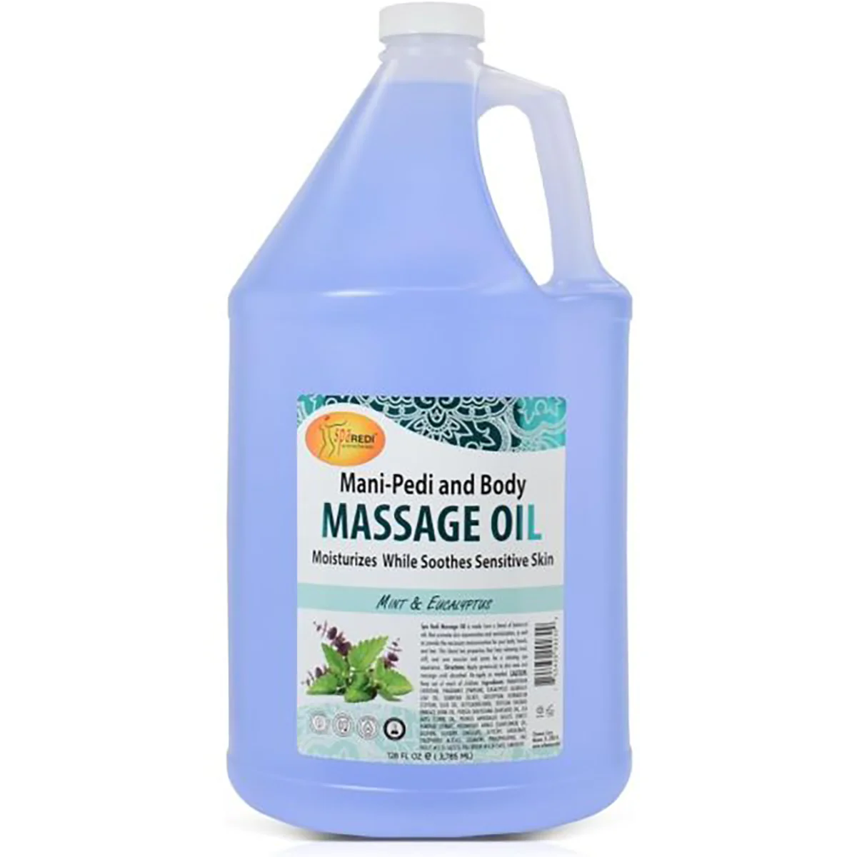 SPA REDI Massage Oil Mint & Eucalyptus Gallon 4/Box