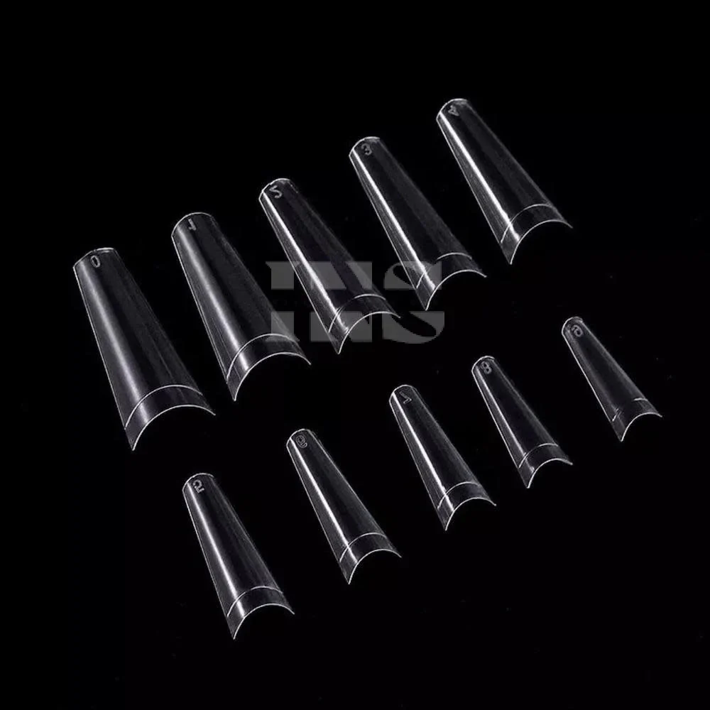 XXL COFFIN Clear Tips (0-9) 500 pcs (Buy 5 get 1)